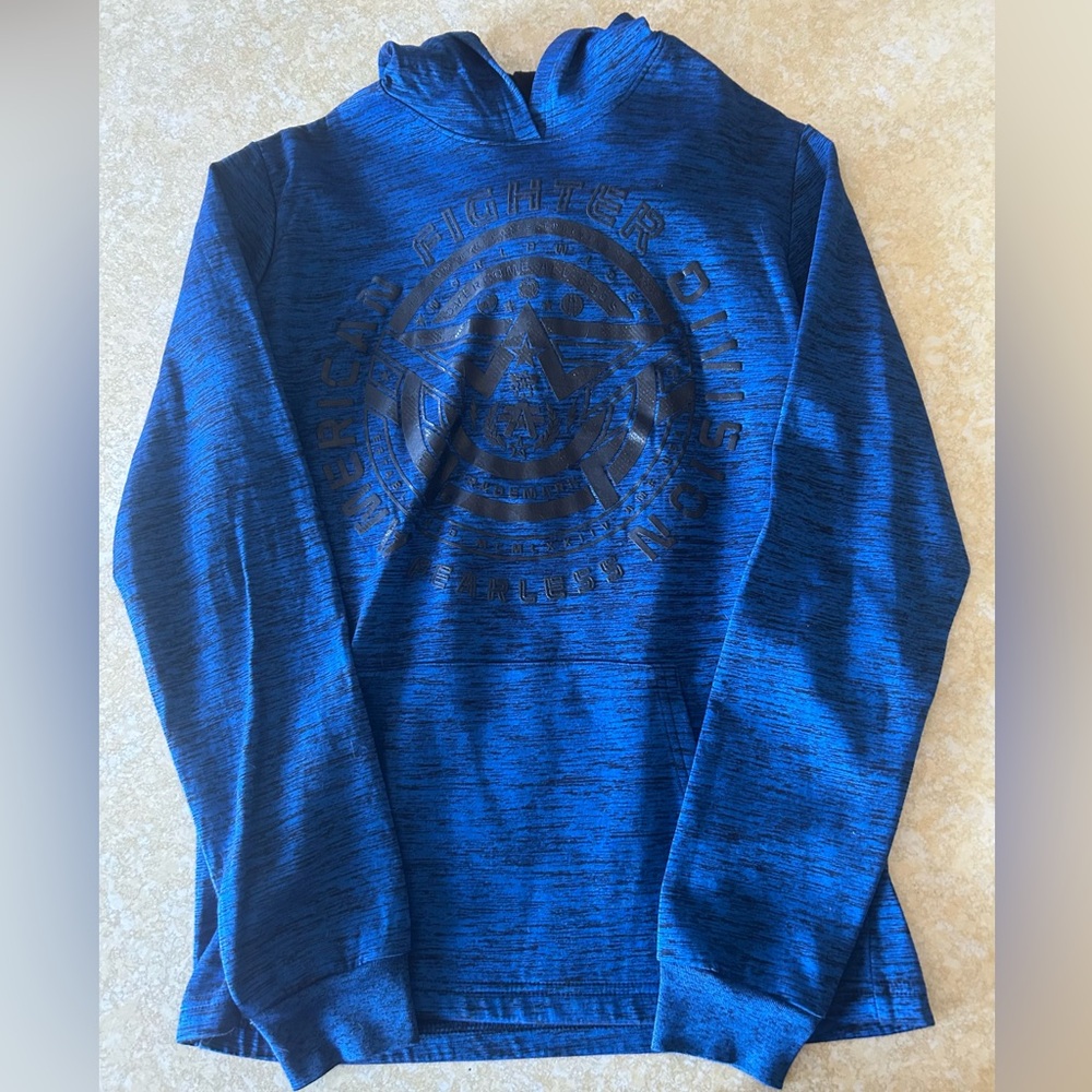 American Fighter Division Blue Hoodie